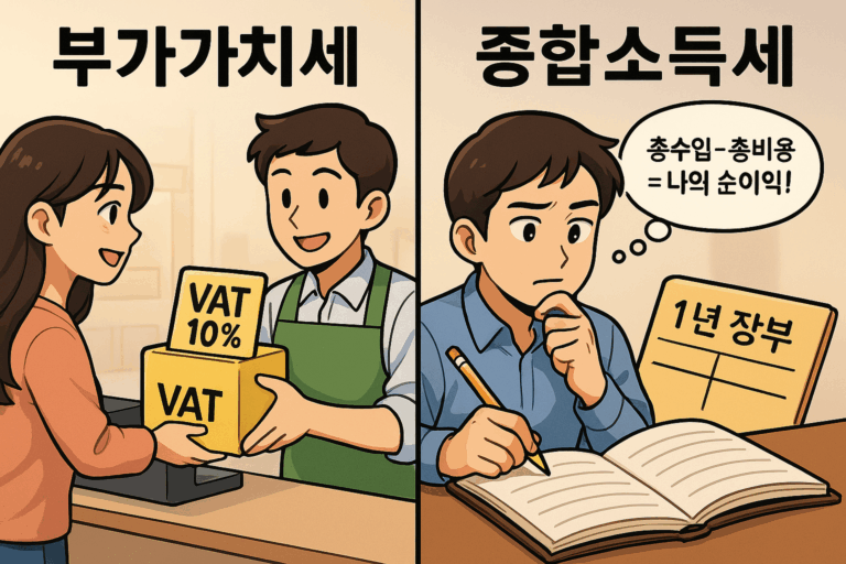 [14편] 부가가치세 vs 종합소득세, 대체 뭐가 다른가요?